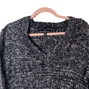 2/$18 Rock & Republic black and silver eyelash sweater
